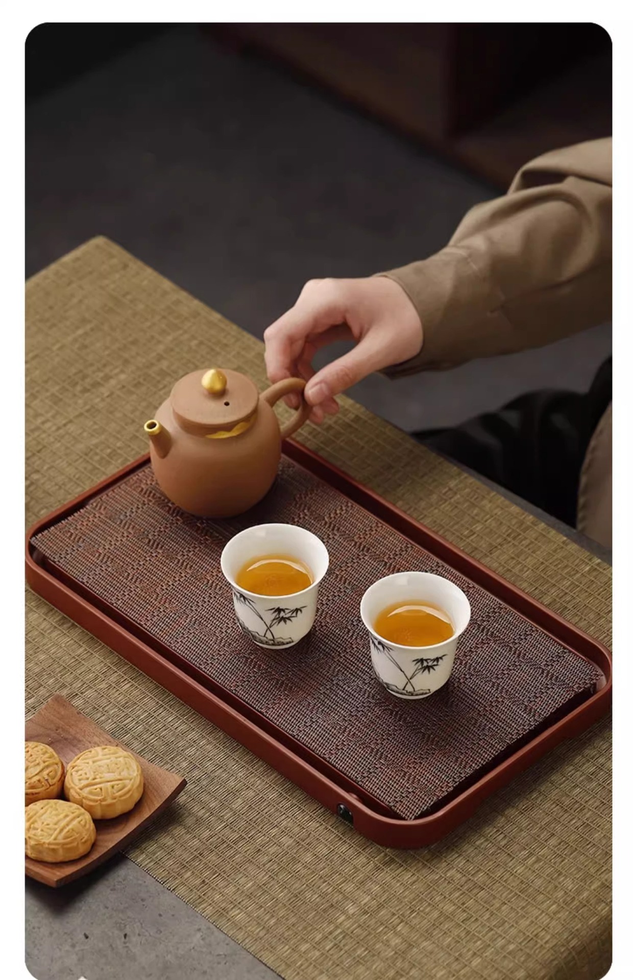 茶席垫子茶盘专用隔叶渣垫茶台功夫茶具配件茶道大全防水隔热茶垫详情11