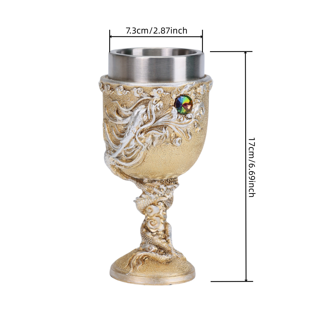 European and American foreign trade inventory, Chinese dragon red wine glasses, personalized cocktail glasses, stainless steel water cups, high appearance level pic 12