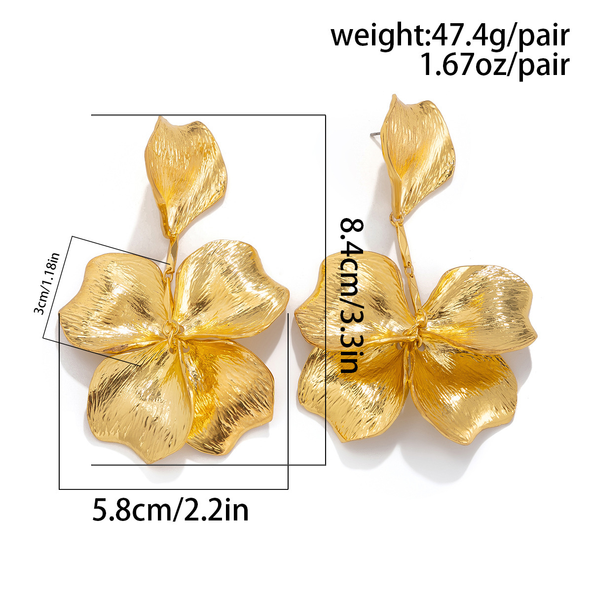 European and American cross-border accessories retro cold style leaf stud earrings fashionable design sense metal flower earrings earrings pic 26