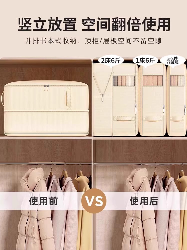 旅行衣物收纳袋可视水洗拉链压缩被子整理袋加厚搬家用防尘真空袋日用百货详情7