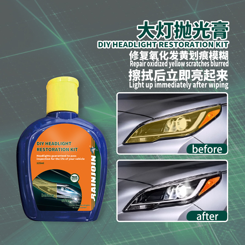 大灯修复模糊发黄增亮车灯修复剂 DIY HEADLIGHT RESTORATION KIT详情2