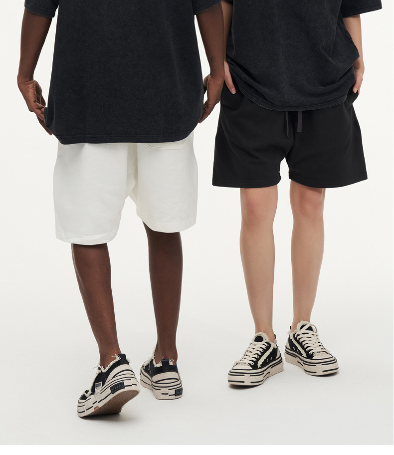 男士T恤230克酸洗炒雪花宽松做旧复古水洗短袖男纯棉t恤落肩欧码详情15