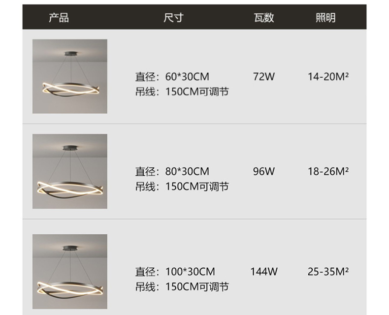 客厅吊灯主灯网红极简轻奢后现代简约大气餐厅灯卧室灯全光谱智能详情32