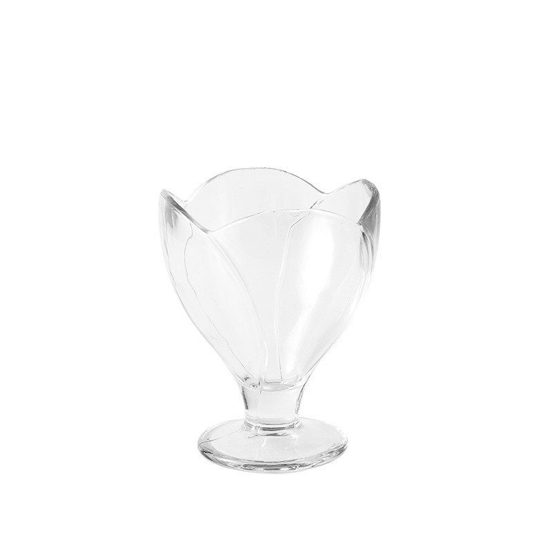 Wholesale InS-style glass lotus ice cream cups, dessert yogurt glass cups, fruit smoothies, fruit cups and cake cups pic 3