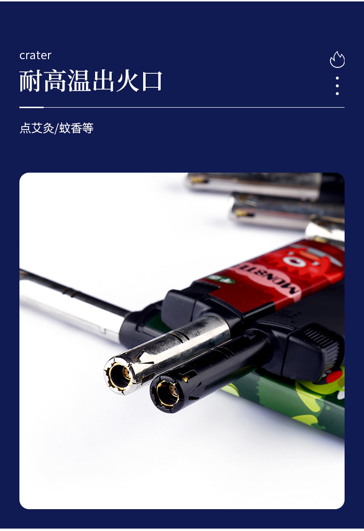 跨境个性卡通人物打火机充气防风点火器迷你厨房点火器现货批发详情5