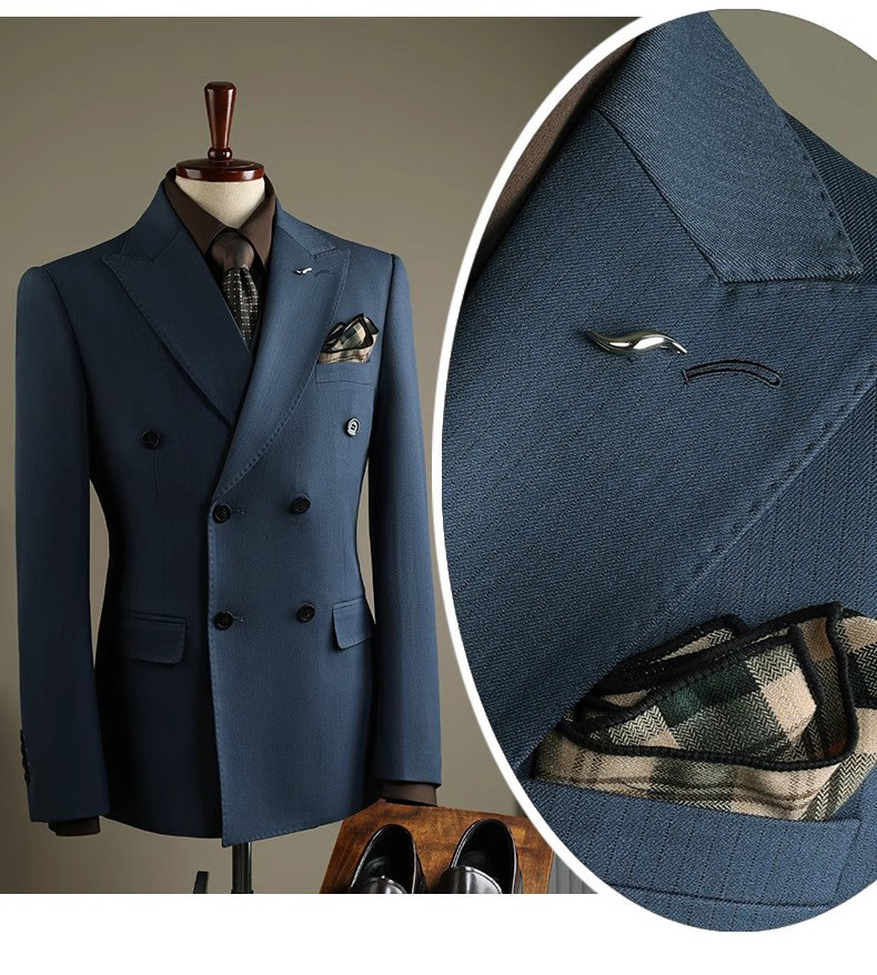 西装套装男士成都商务正装定制高级感西服套装新郎结婚礼服带马甲详情14