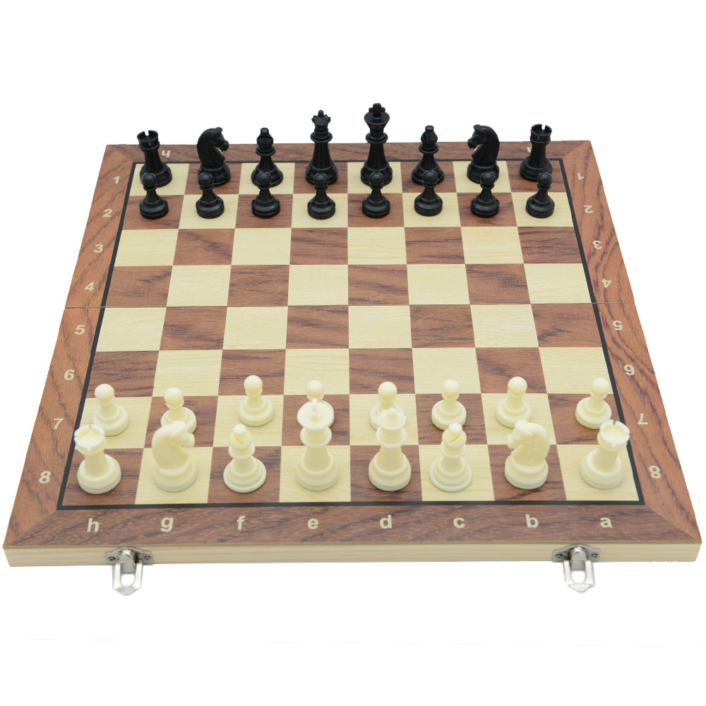 Wooden magnetic plastic chess pieces, foldable educational board game toys, direct sales, cross-border pic 9