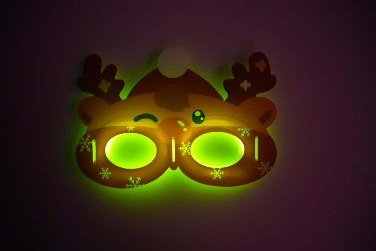 荧光面具 夜光眼罩六一儿童节道具 酒吧化妆舞会用品节日批发圣诞详情1