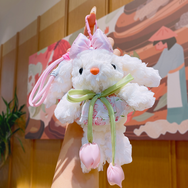 Wholesale of new flip-flop rabbit bag pendants, cartoon plush cute dolls, keychains, pendants and small gifts pic 8