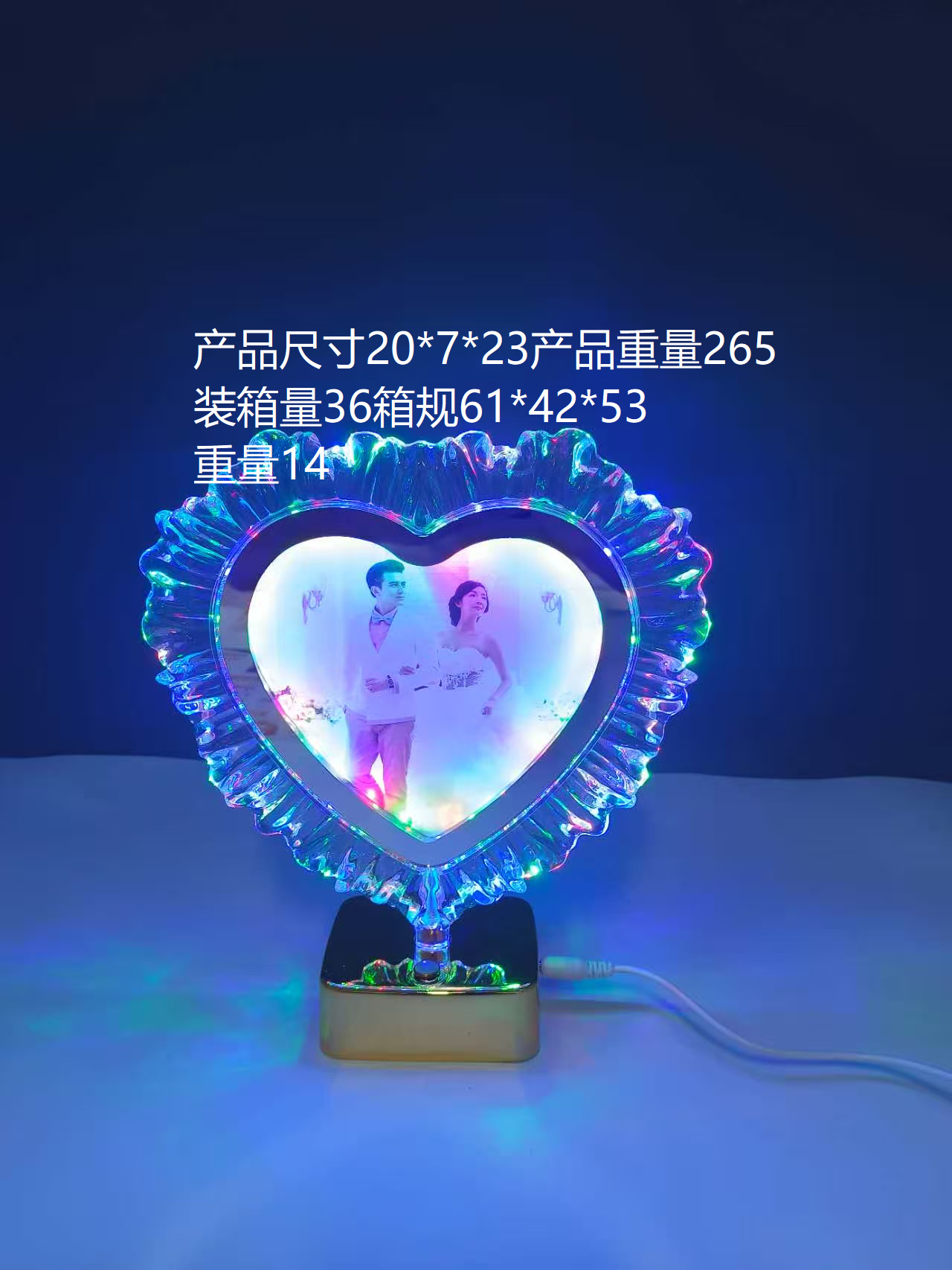LED相框灯发光相框一灯两用会发光的智能相框 ins风桌面摆台跨境详情2