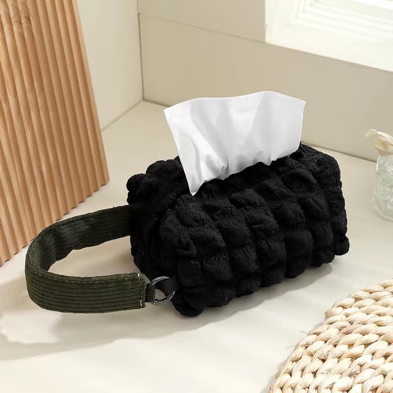 汽车后座收纳袋汽车纸巾架悬挂餐巾架布艺纸巾盒纸巾袋汽车抽纸盒详情10