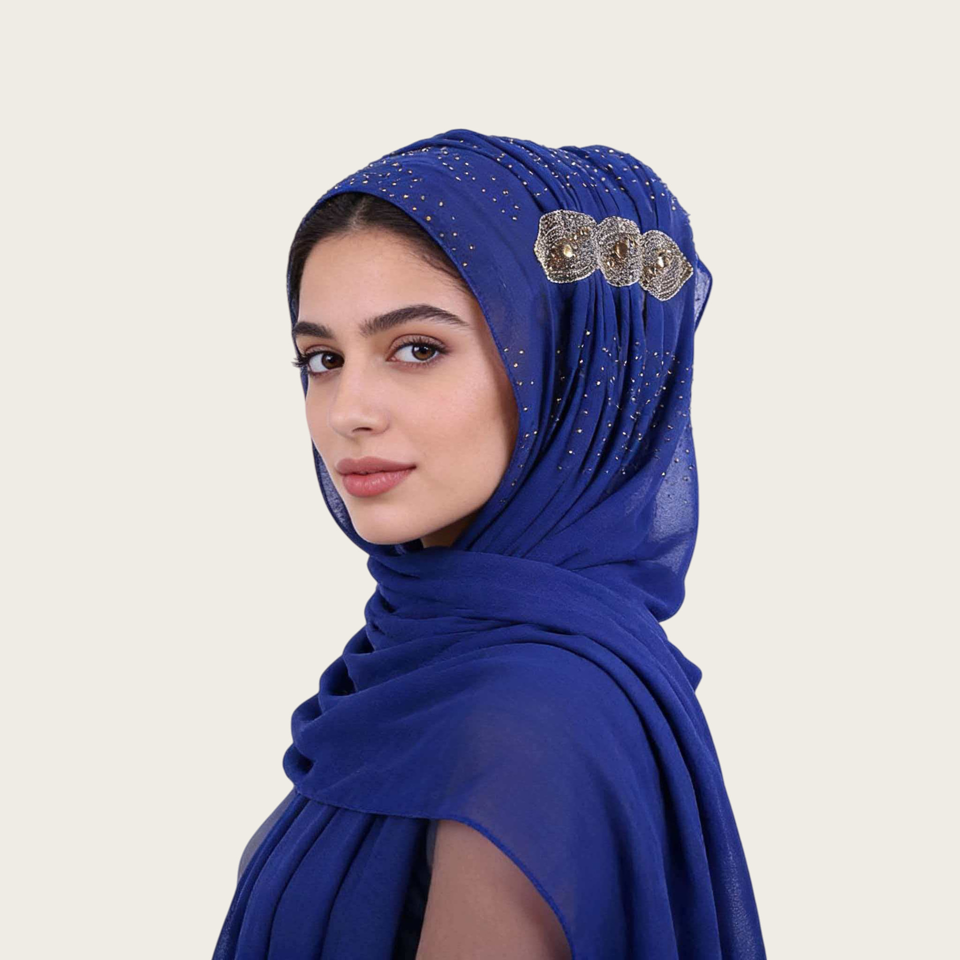 M163速卖款新款头巾民族风围巾盖头雪纺烫钻跨境货源详情6