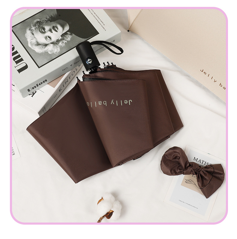 全自动雨伞女晴雨两用加固结实折叠遮阳伞防晒防紫外线黑胶太阳伞详情6