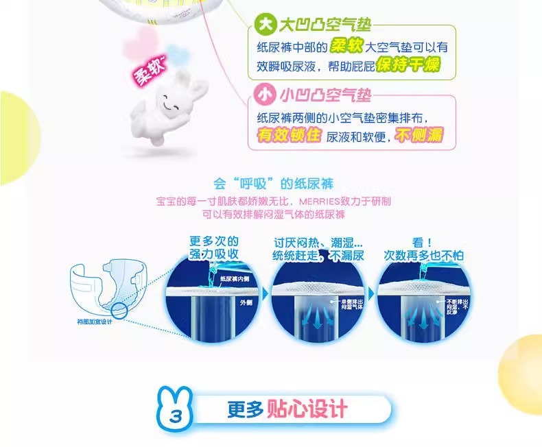Kao Merries ultra-thin breathable baby diapers SML size from Japan are very light and thin pic 18