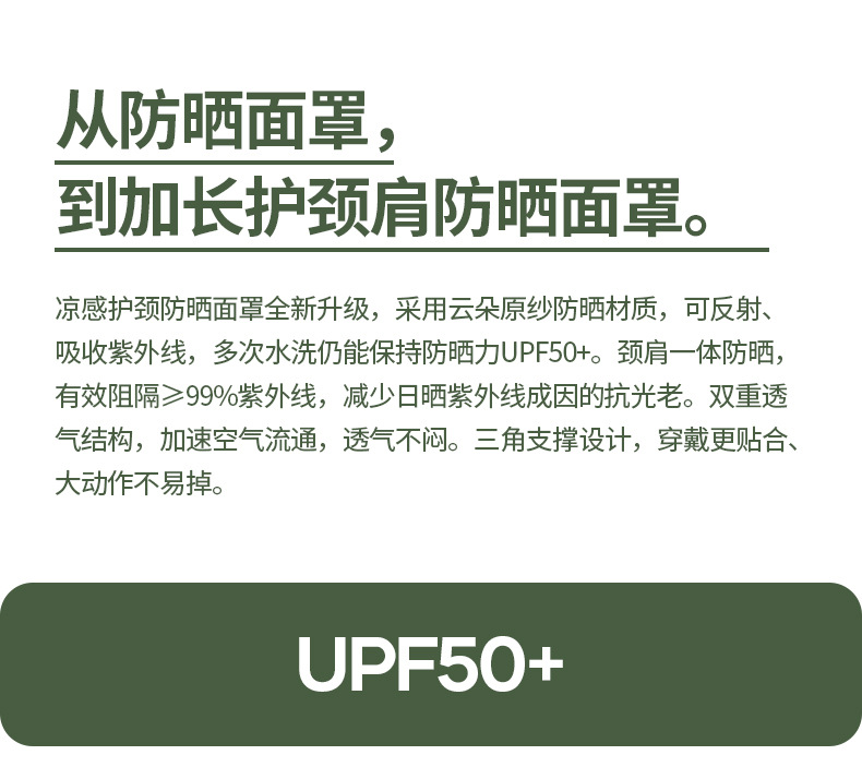 夏季冰丝凉感无痕口罩女护眼角透气防紫外线护颈遮阳脸罩防晒面罩详情10