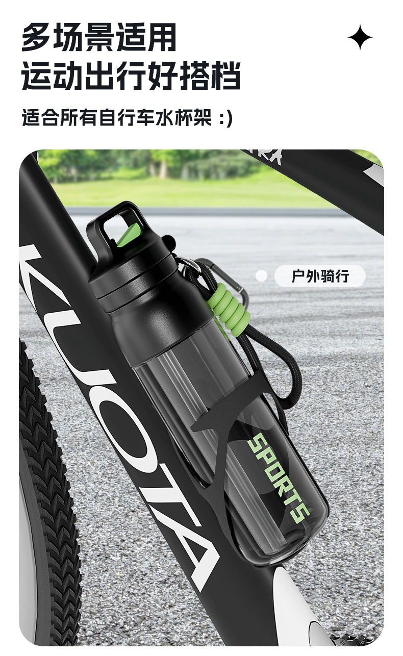 一键开盖水杯tritan一盖三饮户外大容量运动水杯健身男女骑行水壶详情15