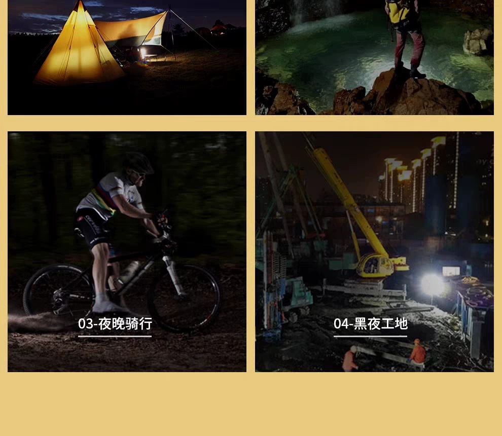 Wholesale of cross-border solar outdoor portable camping lights, portable USB charging maintenance horse lights, and emergency long-range flashlights pic 7