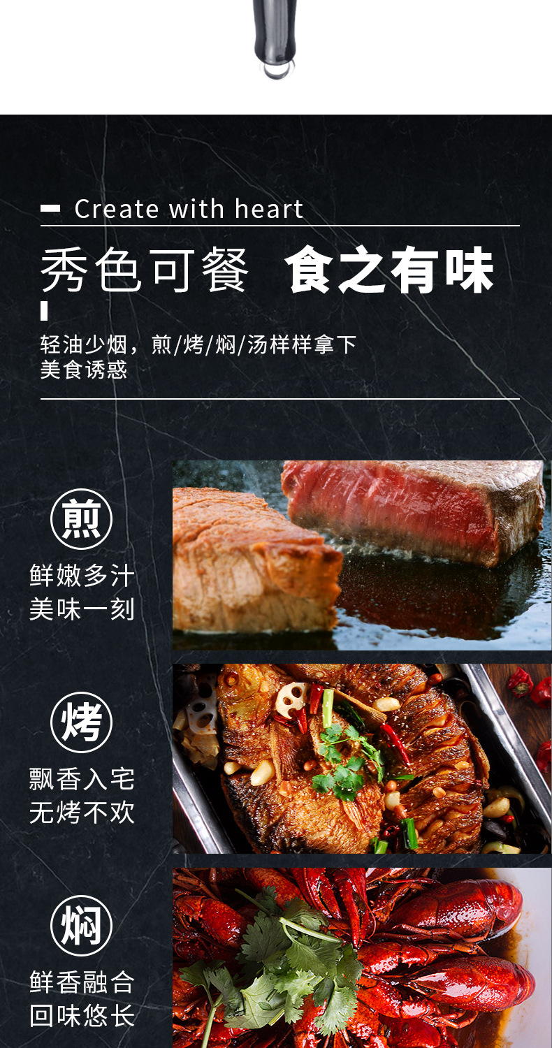 Good Partner Factory wholesale Chinese-style wok, nitrogen-coated non-stick iron wok, cooking wok gift, one-piece consignment pic 15