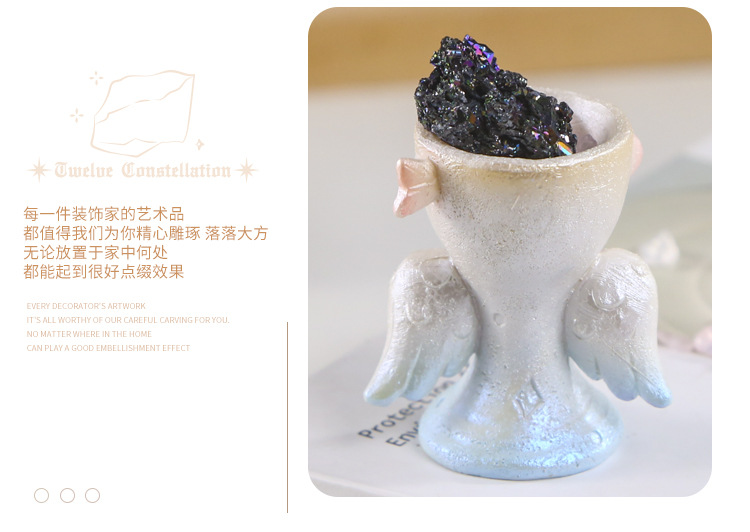 New zodiac blind box cartoon creative design, crystal decorative items, desktop resin handicrafts blind box pic 18