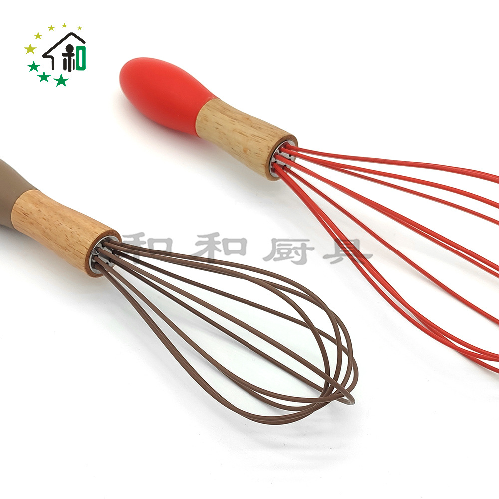 12寸手持式黑色硅胶打蛋器 Egg beater 小号鸡蛋搅拌器奶油打发器详情5