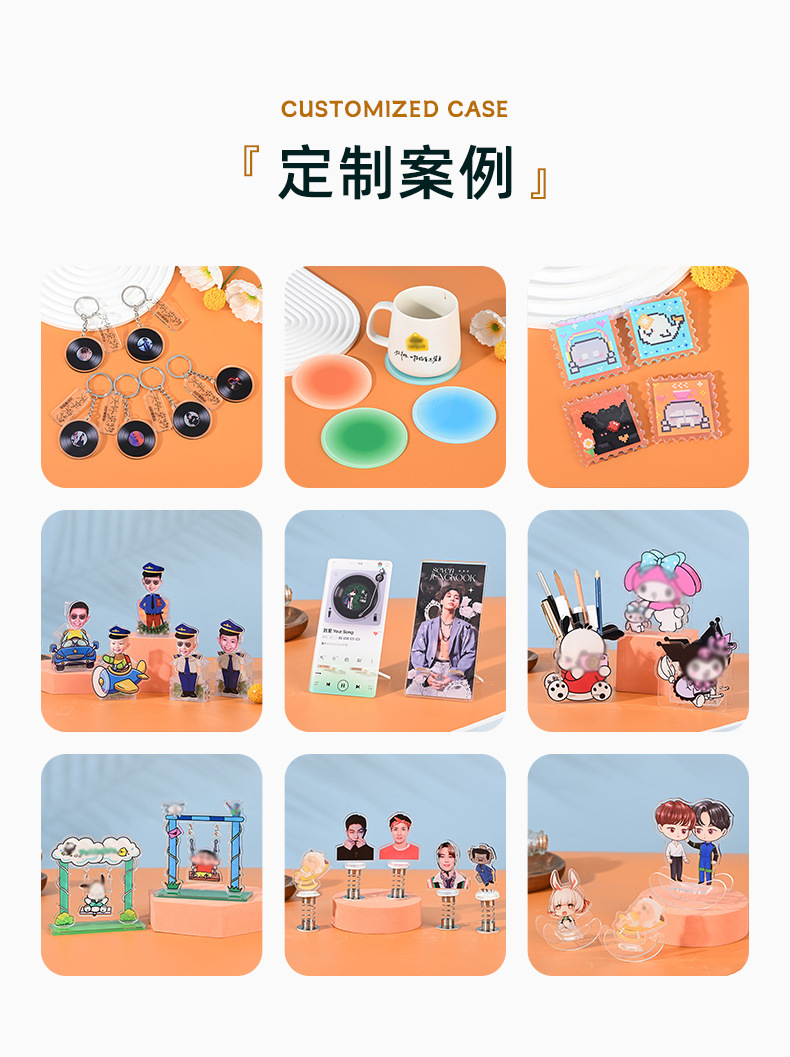 Ins-style acrylic coasters in stock, gradient circular Nordic shooting props, simple anti-slip and heat-insulating pads pic 12