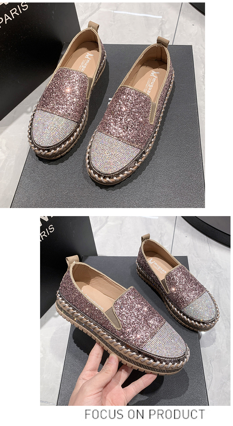 跨境外贸2023春季大码休闲单鞋女新款乐福鞋厚底平底水钻时尚女鞋详情24