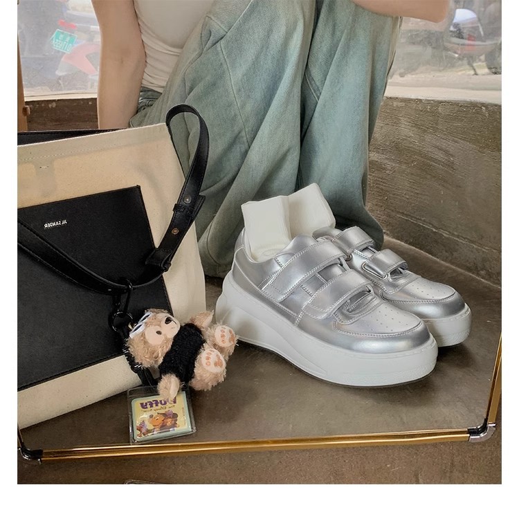 sheii苏茵茵同款~6.5cm厚底~笑脸魔术贴增高休闲运动板鞋女小白鞋详情17