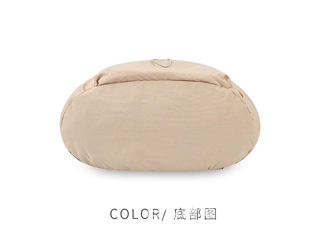 新款轻便束口抽绳双肩背包韩系大容量户外通勤休闲可折叠双肩包详情35