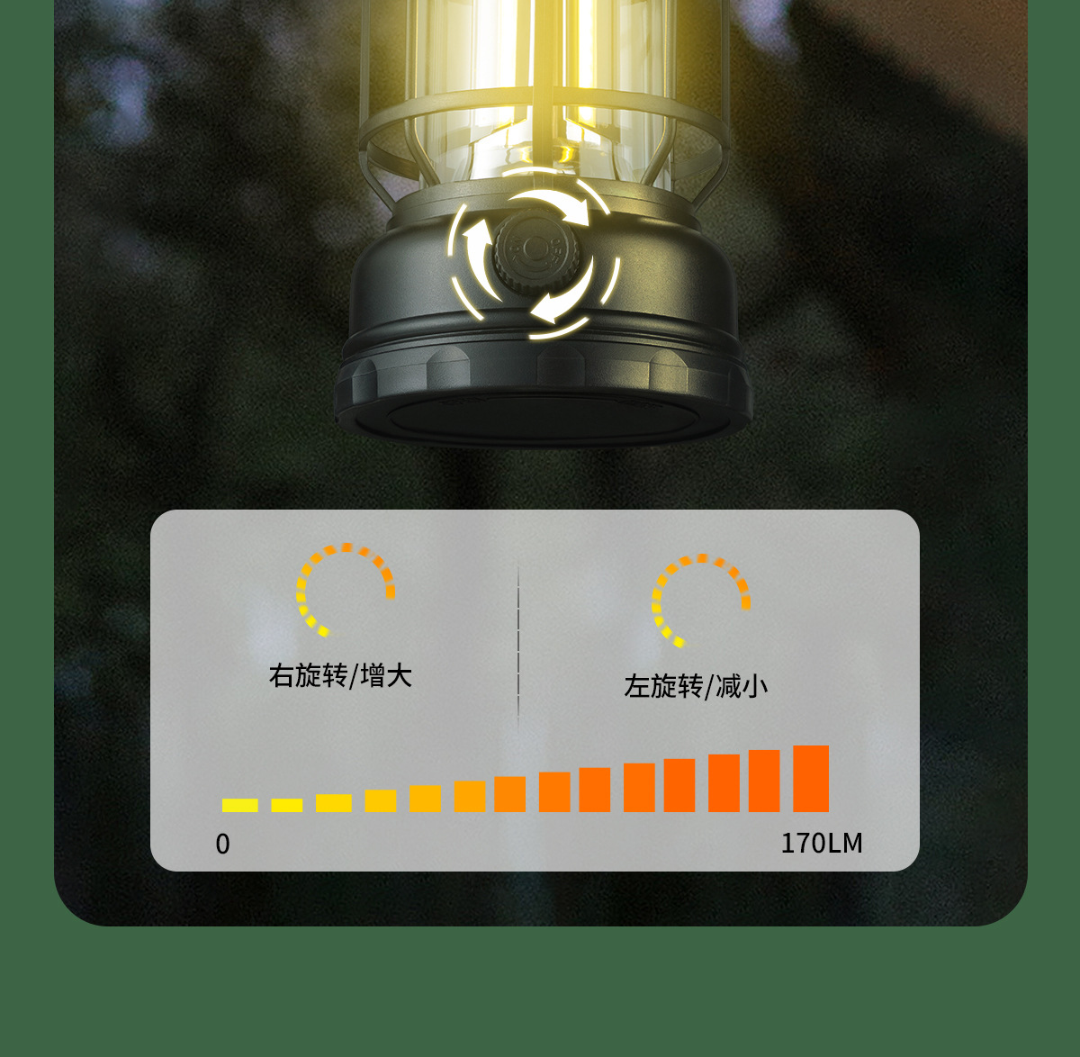 野营氛围灯升级充电款复古马灯帐篷灯无极调光太阳能户外露营灯详情7