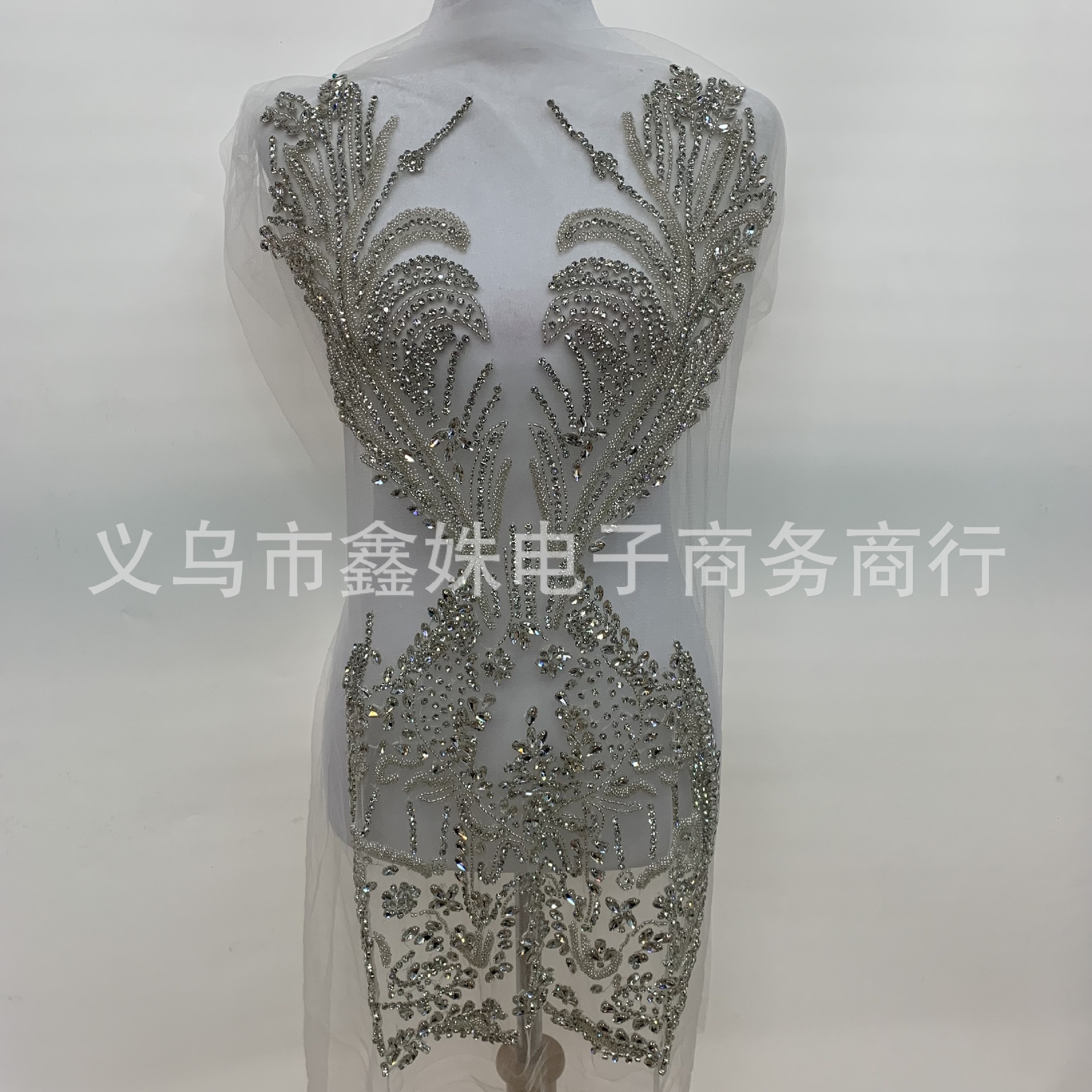 Sexy deep V-neck shining 2023 autumn new style banquet elegant heavy industry wedding dress accessories pic 1