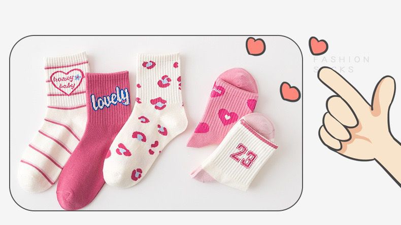 女童袜子春秋款儿童公主中筒袜中大童女孩秋冬季运动棉ins潮袜详情12