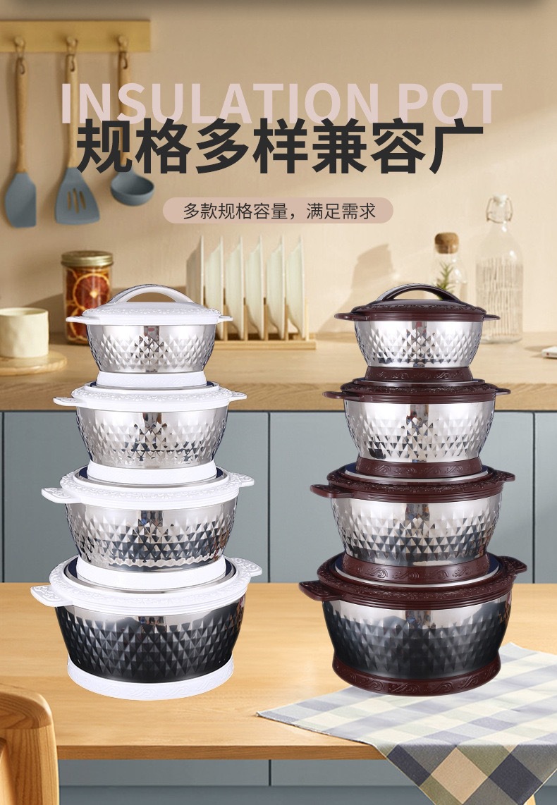 外贸不锈钢双层保温锅三件套大容量保鲜家用套锅保温锅保温饭桶详情7