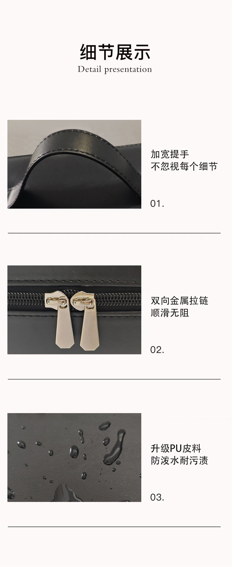 2024新款ins风化妆包便携旅行手提洗漱跟妆化妆箱简约化妆收纳包详情8