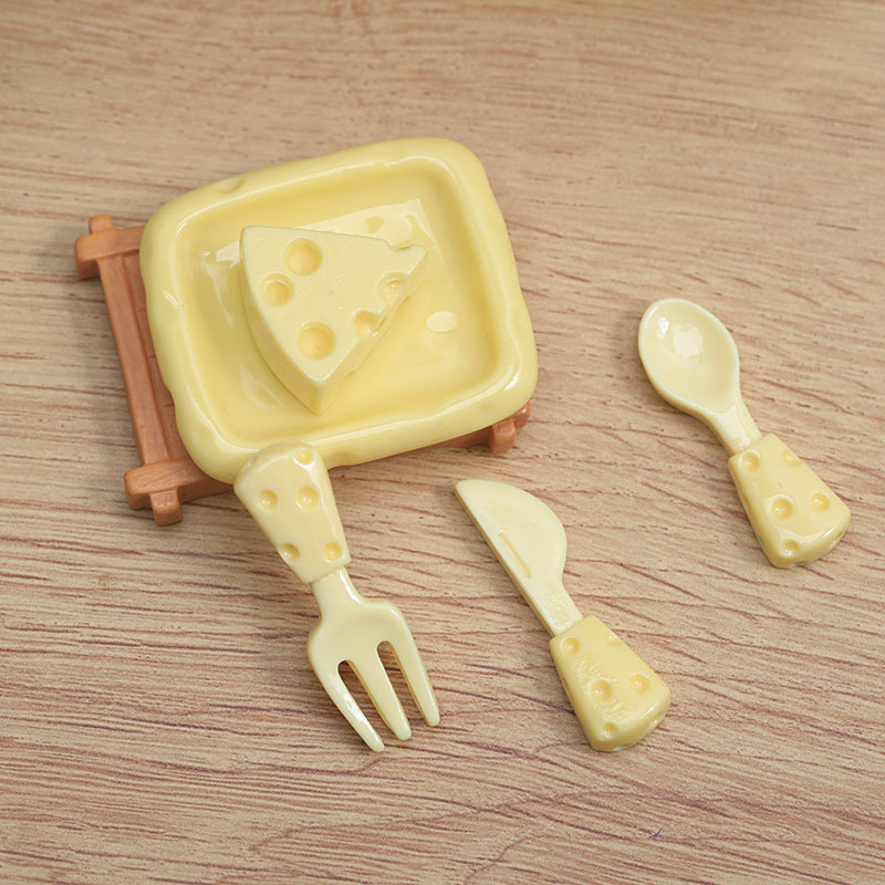 小鼻嘎捏捏乐食玩奶酪盘子diy奶油胶洞洞鞋鞋扣发夹树脂配件摆件详情5