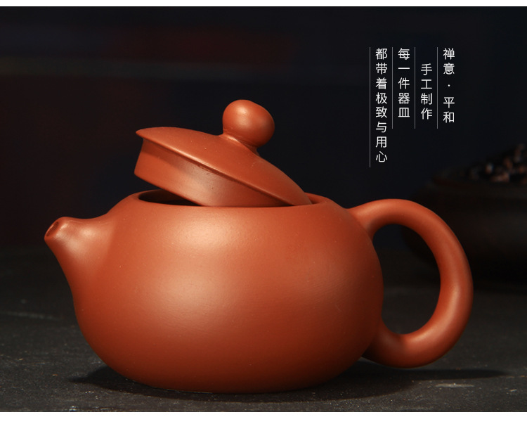 Yixing purple clay teapots, Zhu Ni teapots, tea brewing utensils, Gongfu tea sets, 170ml,250ml,400ml, Xishi teapots for household use pic 6