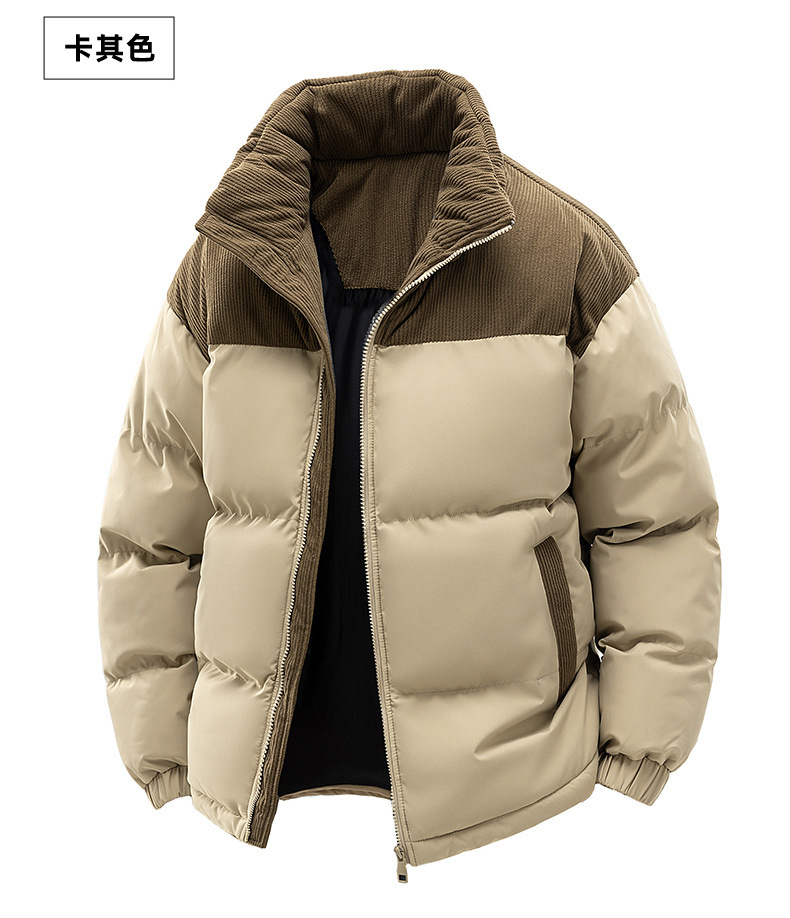 Cross-border cotton-padded jacket for men with fleece 2025 winter new style thickened warm and cold-proof cotton-padded jacket, cotton-padded coat, trendy, can be opened again pic 27
