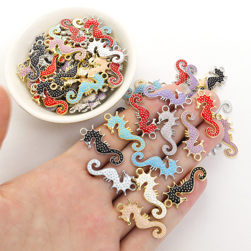 海马滴油合金挂件 海洋DIY饰品配件手链项链耳环钥匙链动物小吊坠详情4