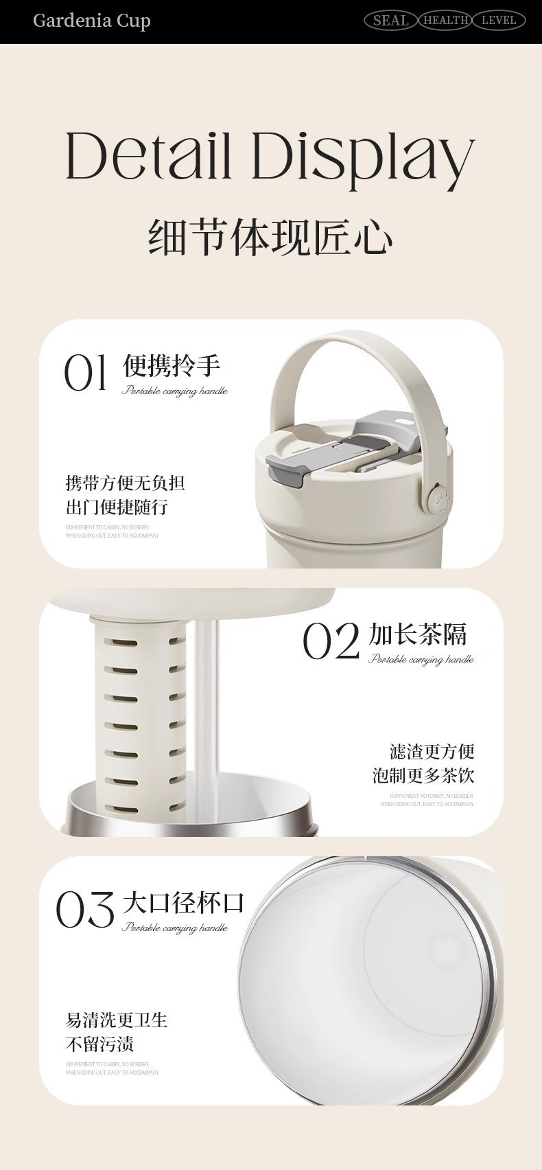 New type of insulated cup, 316 stainless steel coffee cup, high appearance level, portable straw water cup, large-capacity fruit tea cup customization pic 15