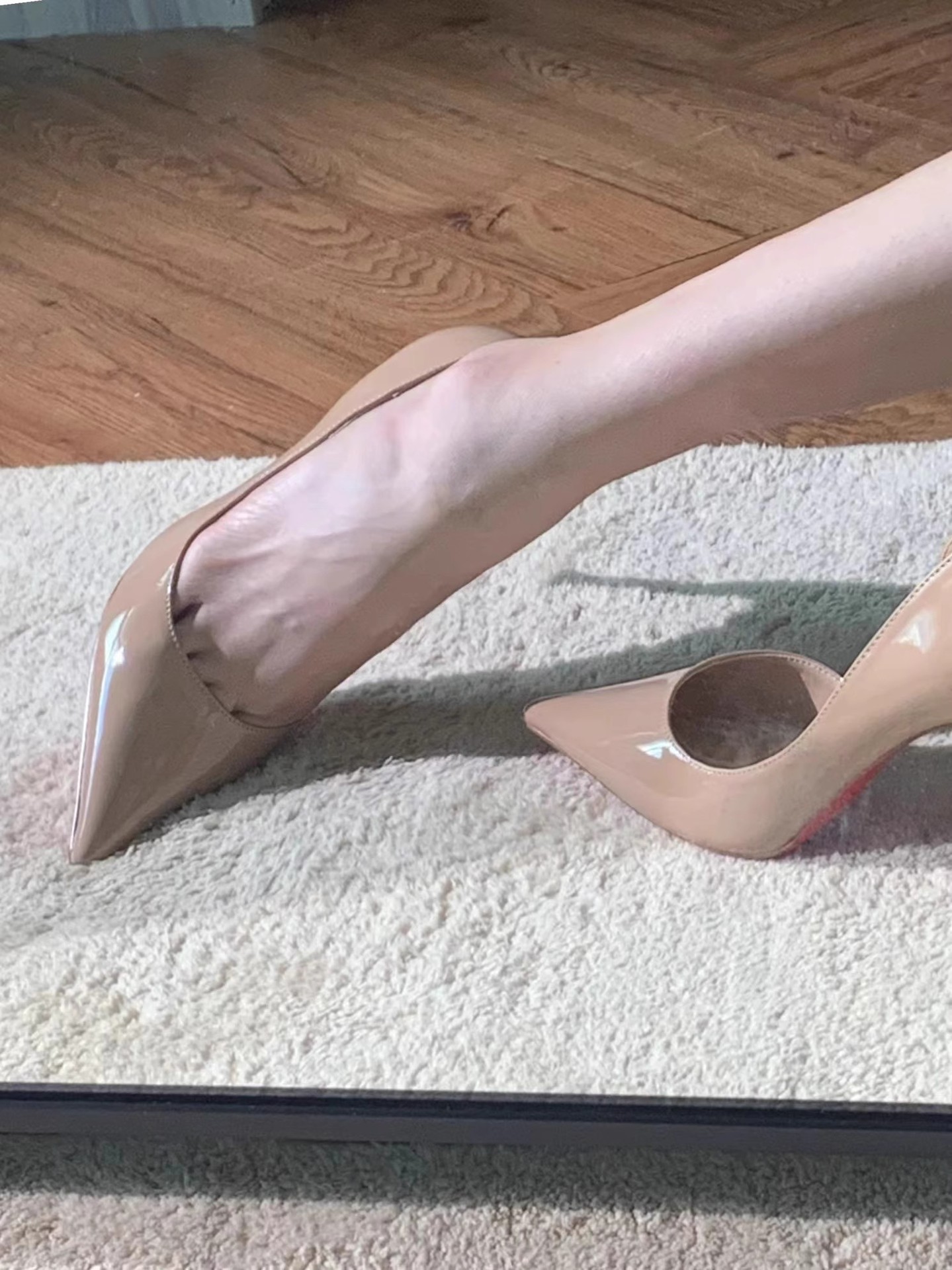 高跟鞋床上情趣炮鞋女细跟2023年新款秋季黑色10厘米性感尖头单鞋详情5