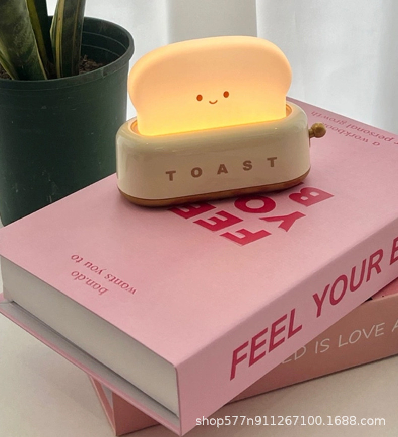 面包机小夜灯创意吐司夜灯卧室床头睡眠灯调光定时生日礼物伴睡灯详情8