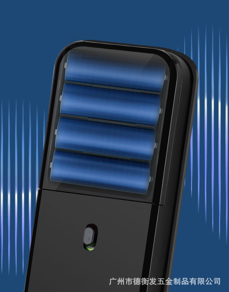 Black fingerprint smart lock with digital keyboard, circular sensing ring and door handle pic 15
