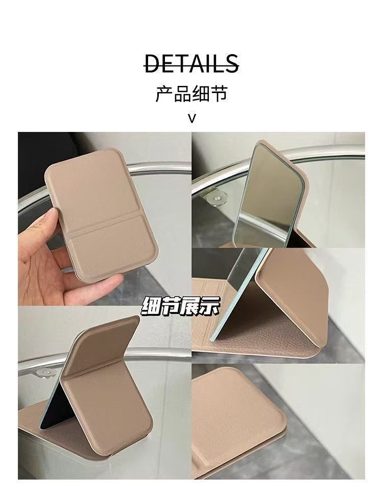 化妆镜折叠小镜子便携迷你logo学生随身宿舍专用梳妆镜女身桌面详情4