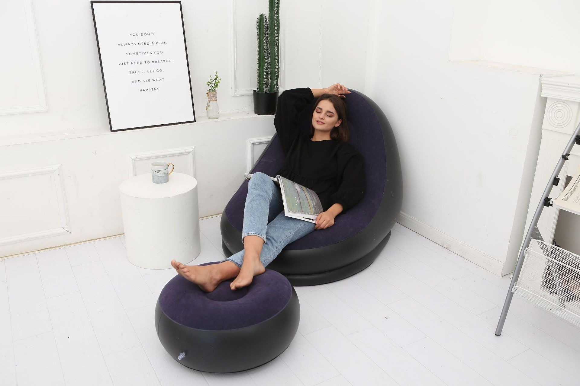 厂家批发多功能充气组合沙发单人沙发床懒人沙发午休躺椅详情20