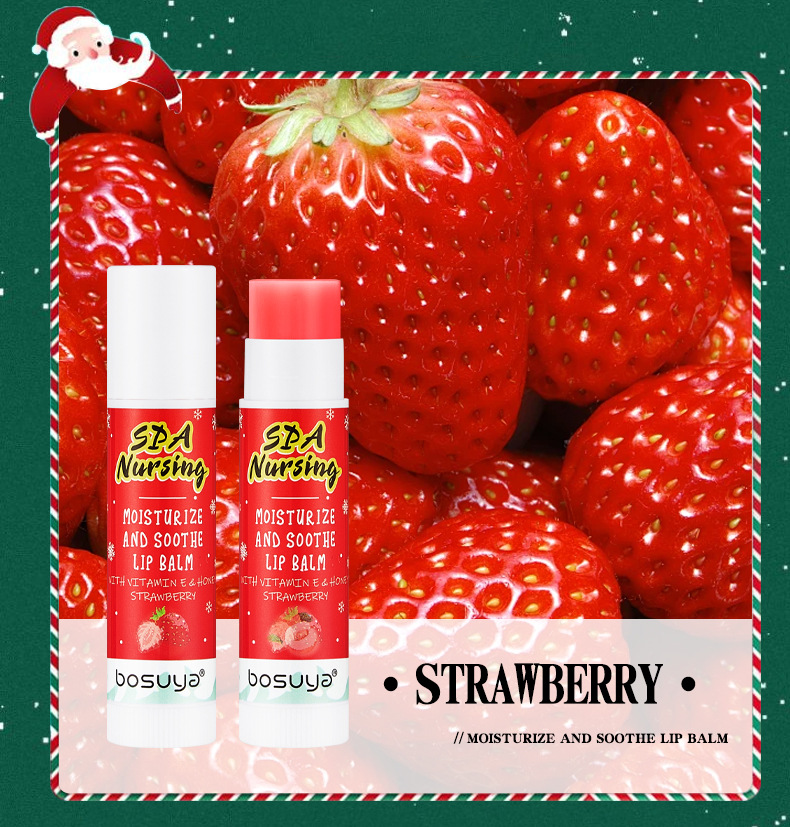 【 Cross-border Exclusive 】bosuya Christmas Lip Balm Hydrates, moisturizes, prevents dryness and cracking, and reduces lip lines. A bestseller on Amazon pic 14