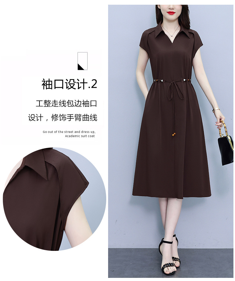 爆款高端欧版宽松法式连衣裙2025夏季新款气质收腰显瘦中长款裙子详情9