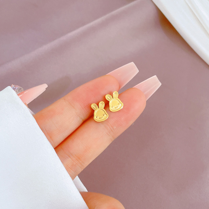 【通体钛钢】贝母幸运草极简风耳钉冷淡男女耳环个性气质宴会耳饰详情31