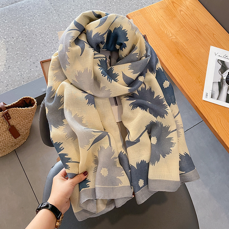 Pañuelo mujer 2025 nuevo estilo coreano multiplo cálido otoño invierno algodón lino pañuelo largo chal exterior pañuelo fino pic 18