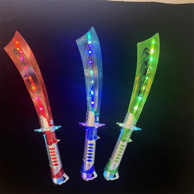炫彩声光龙纹玩具刀剑LED闪光音乐大刀地摊夜市广场儿童发光玩具详情19