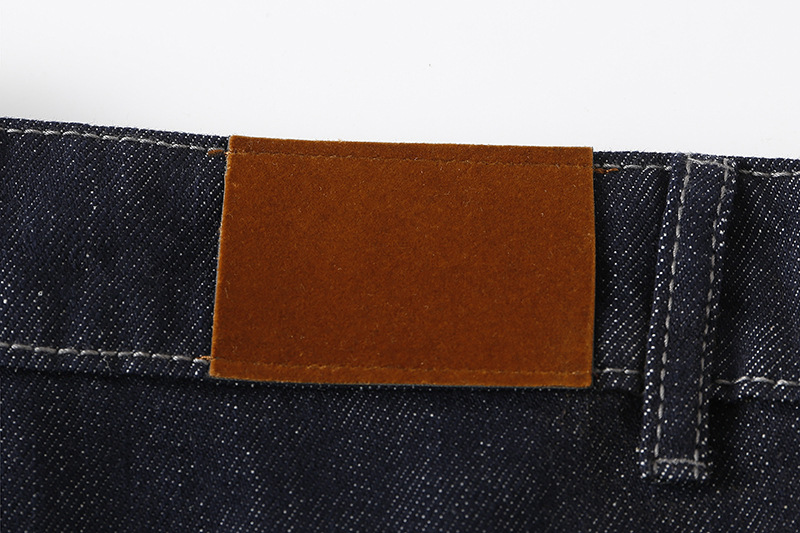 工厂货源A3正确版宽松休闲阔腿牛仔裤复古丹宁原色中高腰详情7