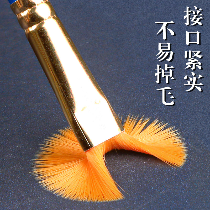 尼龙画笔平头笔刷数字油画儿童绘画笔石膏娃娃丙烯颜料勾线笔细头详情1